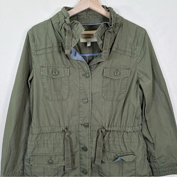 Banana  Republic Womens Size Small Military Dark Olive Jacket - Picture 4 of 16